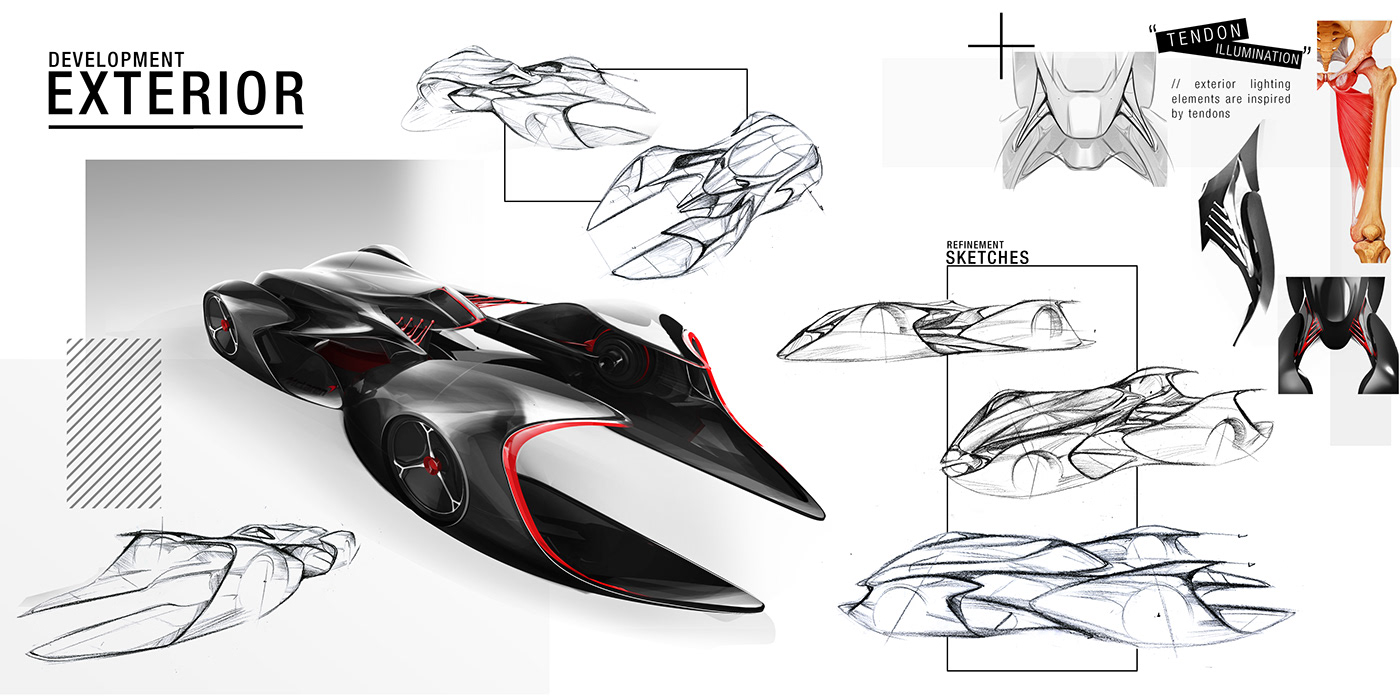 McLaren Automotive design car design exterior design interior design  sketching future Driving Scenerio 2040 sports car