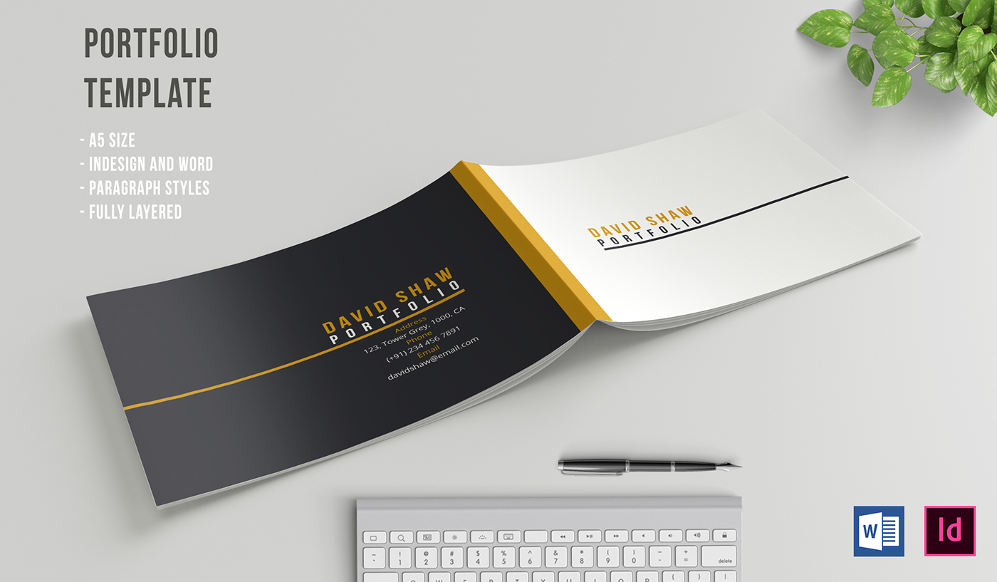 Spiksplinternieuw A5 PORTFOLIO TEMPLATE on Behance DJ-88