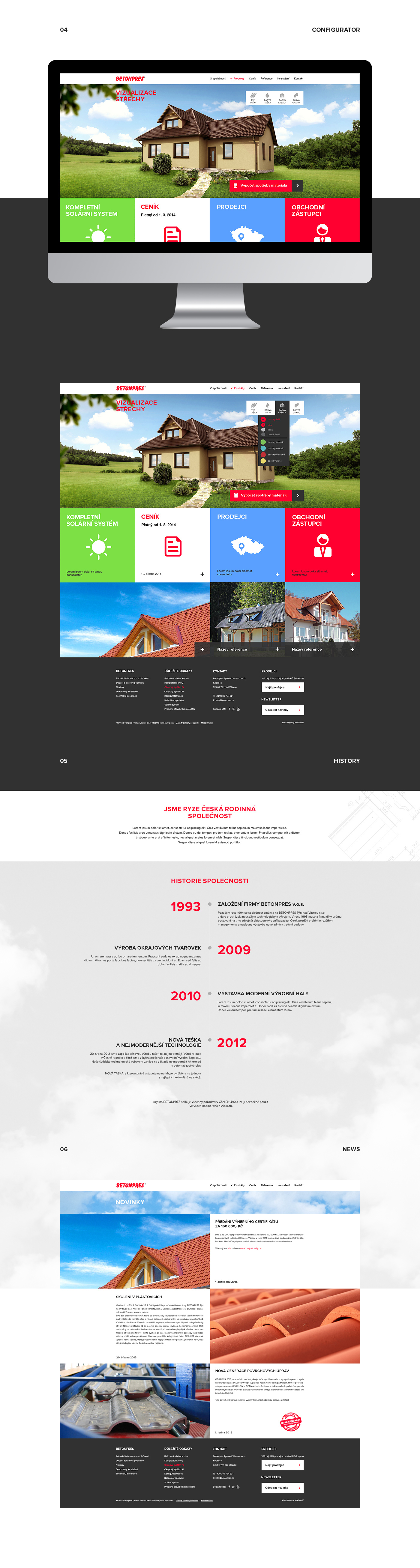 Web Design  visual design digital photography  construction Manufacturer of roofing ux/ui design wireframe Responsive Design