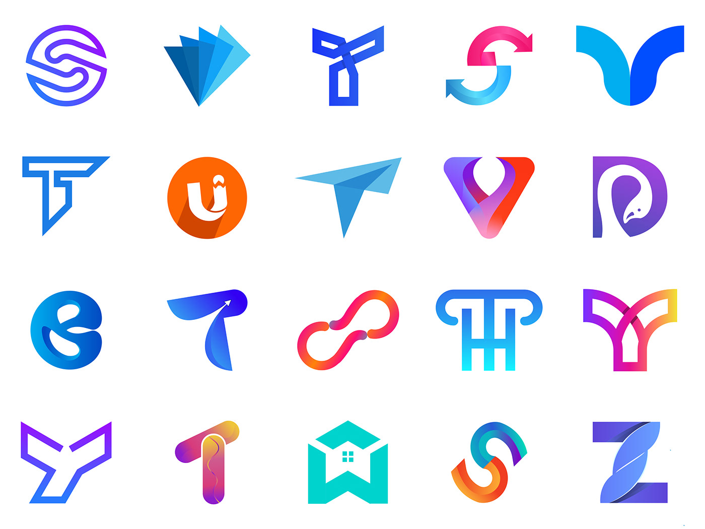 abstract branding  icons Letter Marks logo logo and branding logo collection logo folio Modern Logo symbles