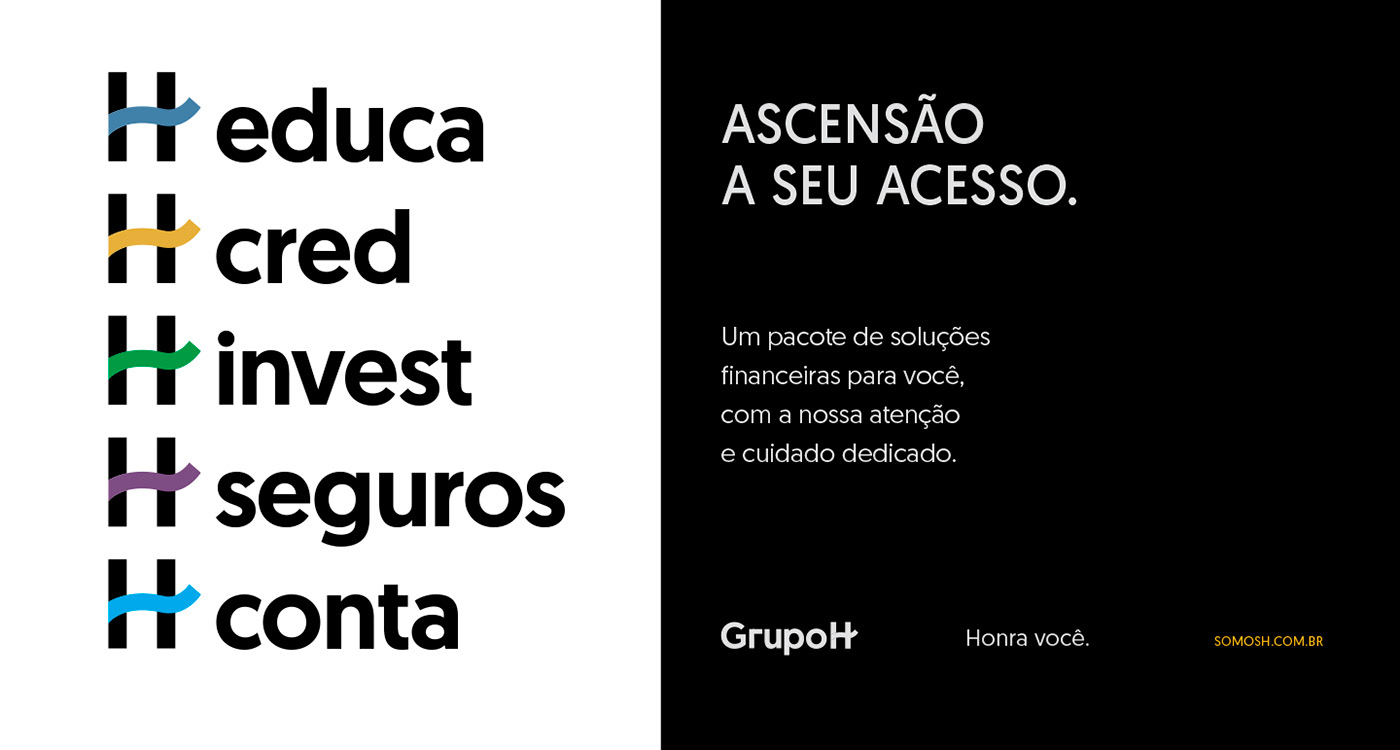 branding  design Fintech grupo h logo Rebrand são paulo