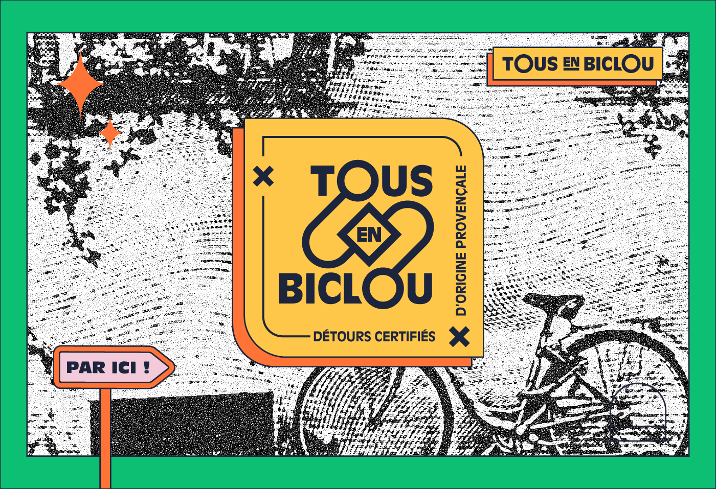 Bicycle Cycling identity Brand Design pop colorful marseille Logotype motion design