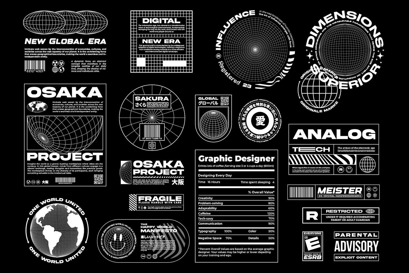 Retro futuristic Cyberpunk Digital Art  Graphic Designer FUTURISM Brutalism minimal Logo Design visual identity