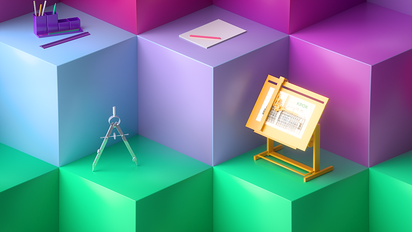 motion design animation  clean color cubes motion motiongraphic identity