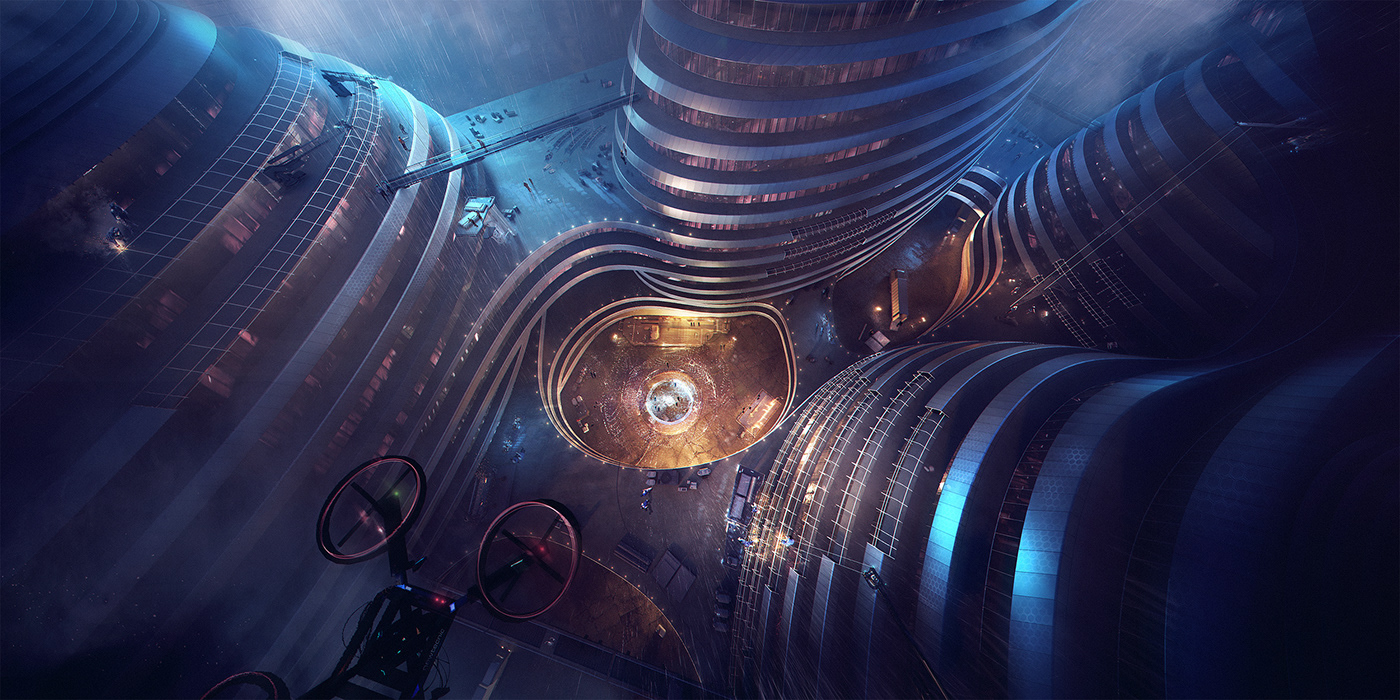 arqui9 blade runner construction cyber Dystopia Engineering  future futuristic newtecnic sci-fi