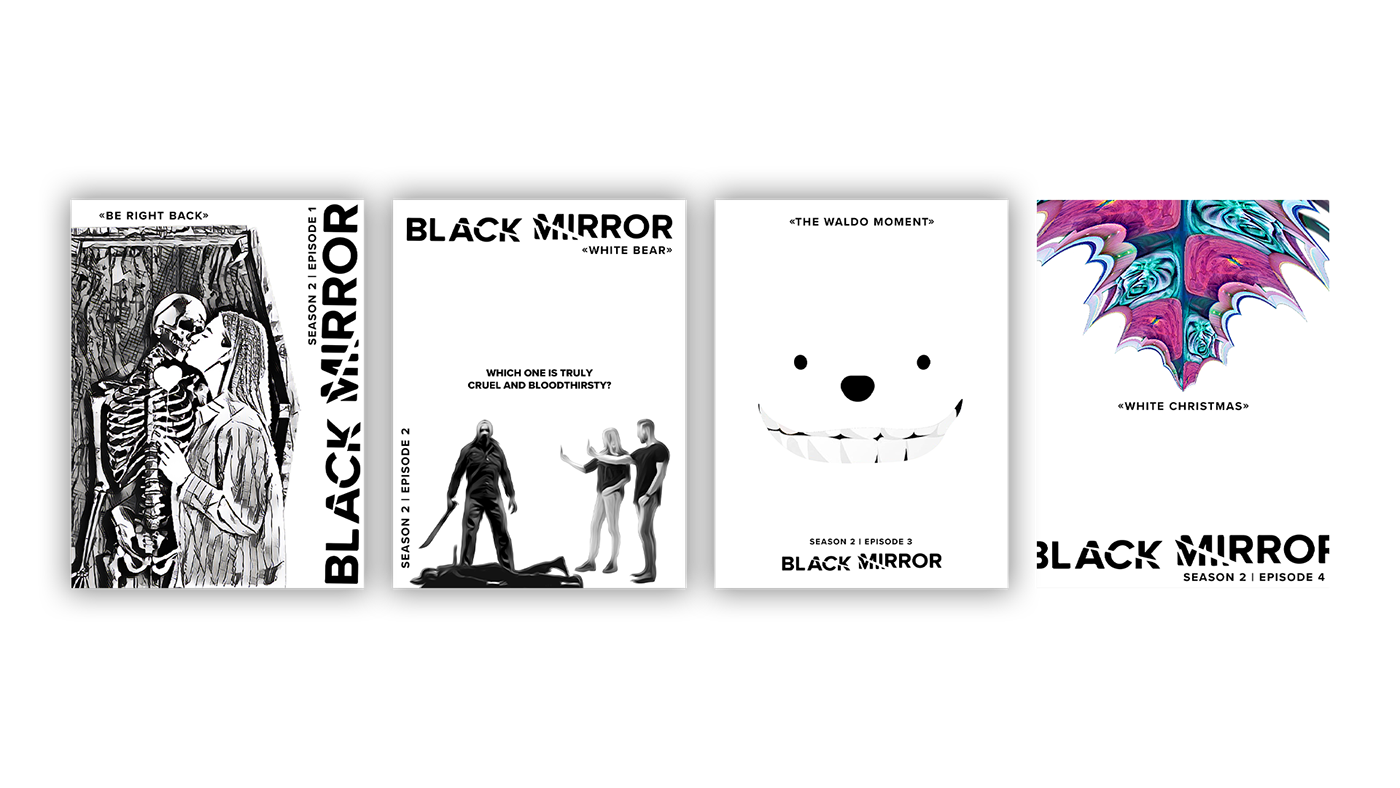 Advertising  black mirror black mirror poster cover cover design poster Poster Design posters Series Design typography  