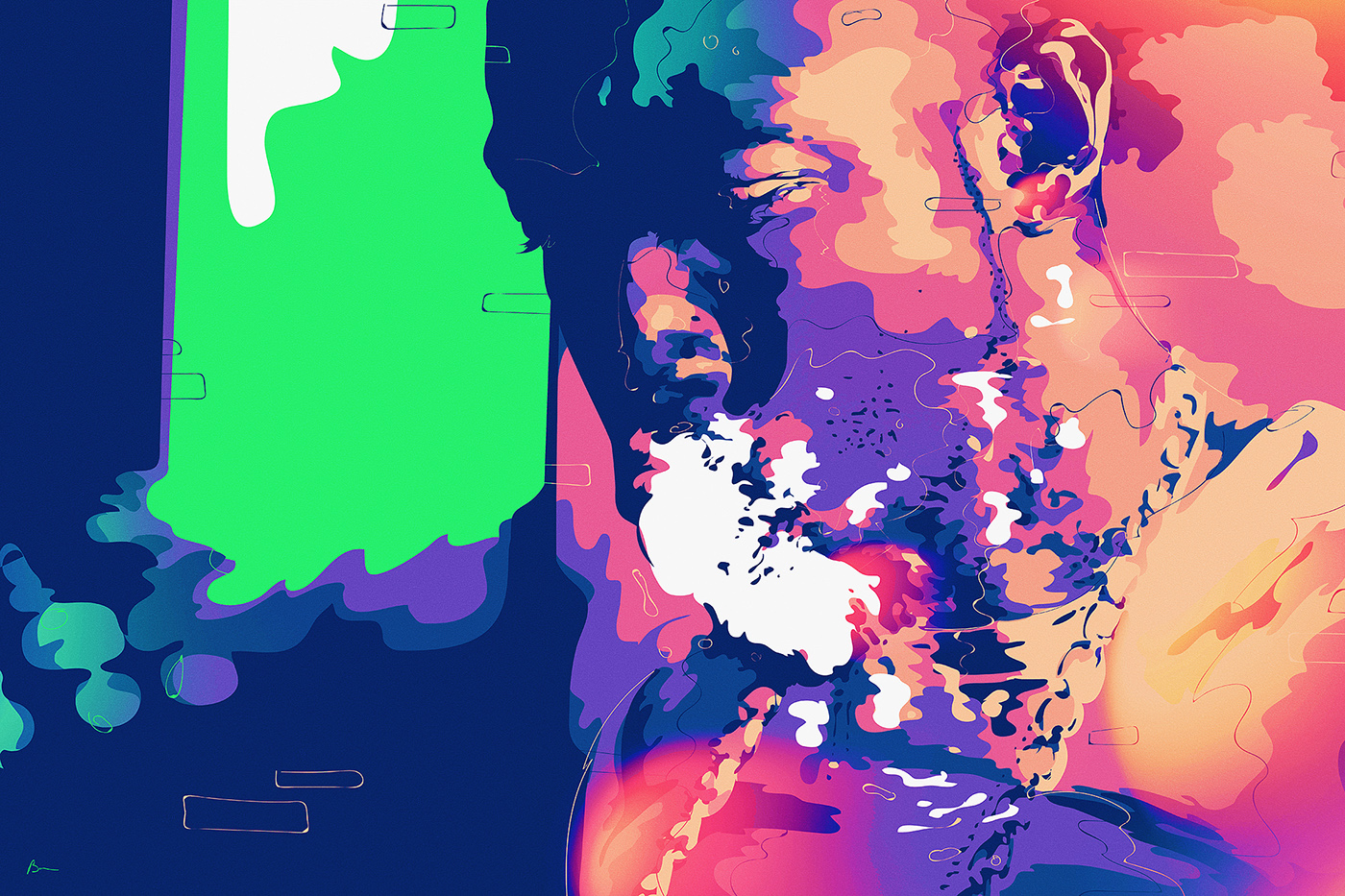 Kwabs portrait after effects gif Fun aniwall face colors photoshop