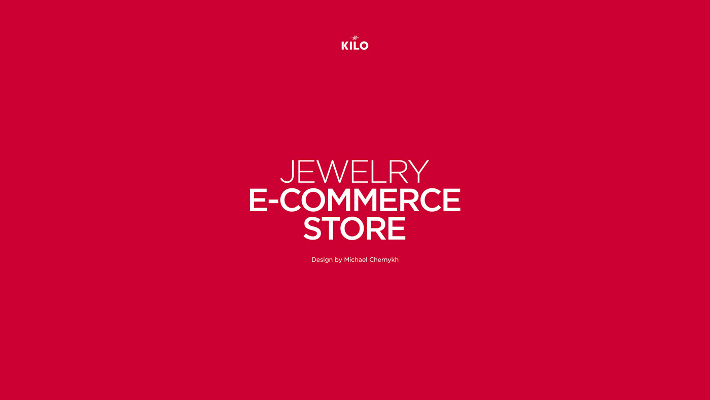 jewelry e-commerce store red gotham pro UI ux catalog The Kilo mamozinger