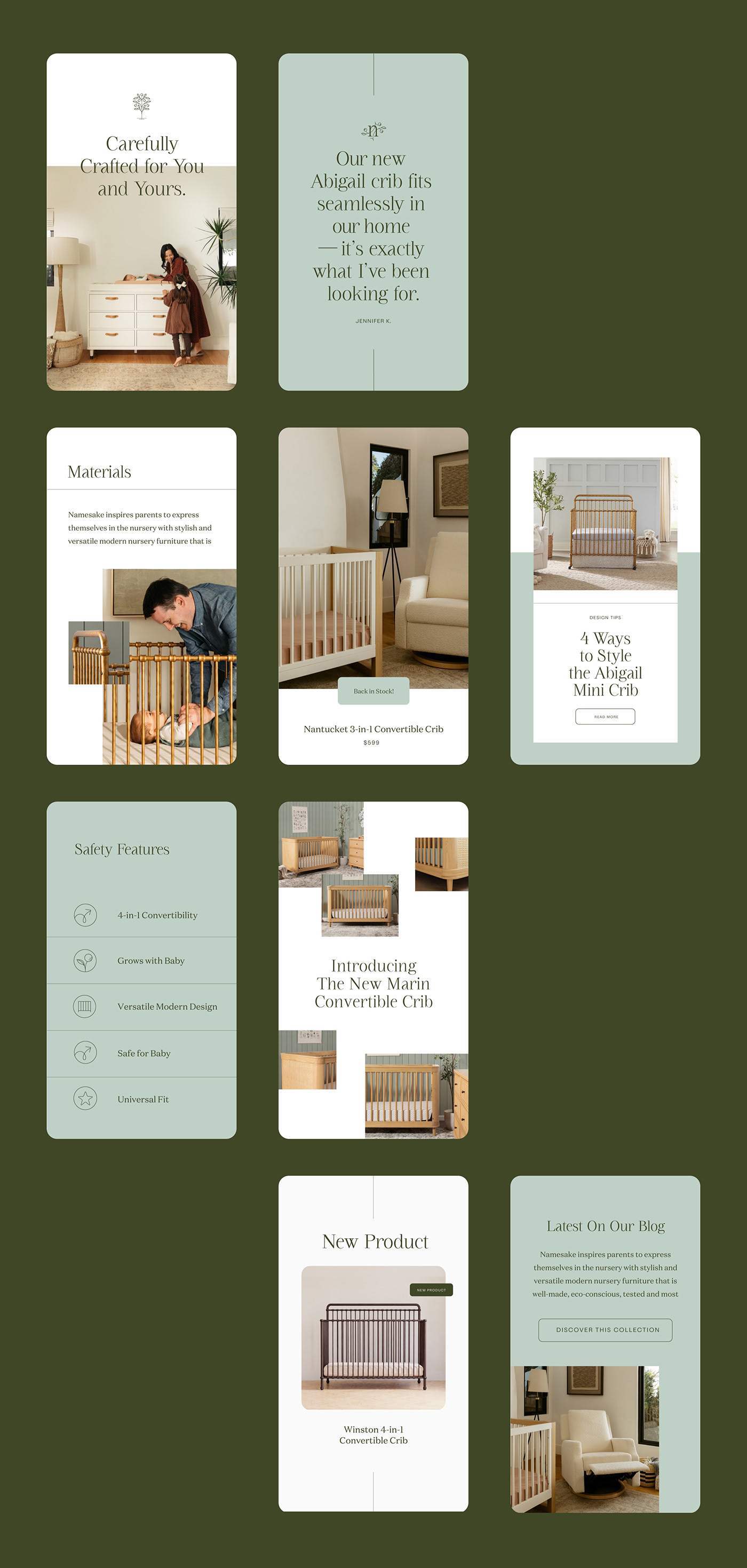 baby brand brand redesign cribs Logo Design Nursery furniture rebranding shopify site social media Website Design