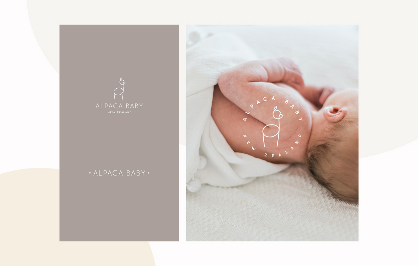 alpaca baby branding  Clothing logo luxury natural Neutral soft