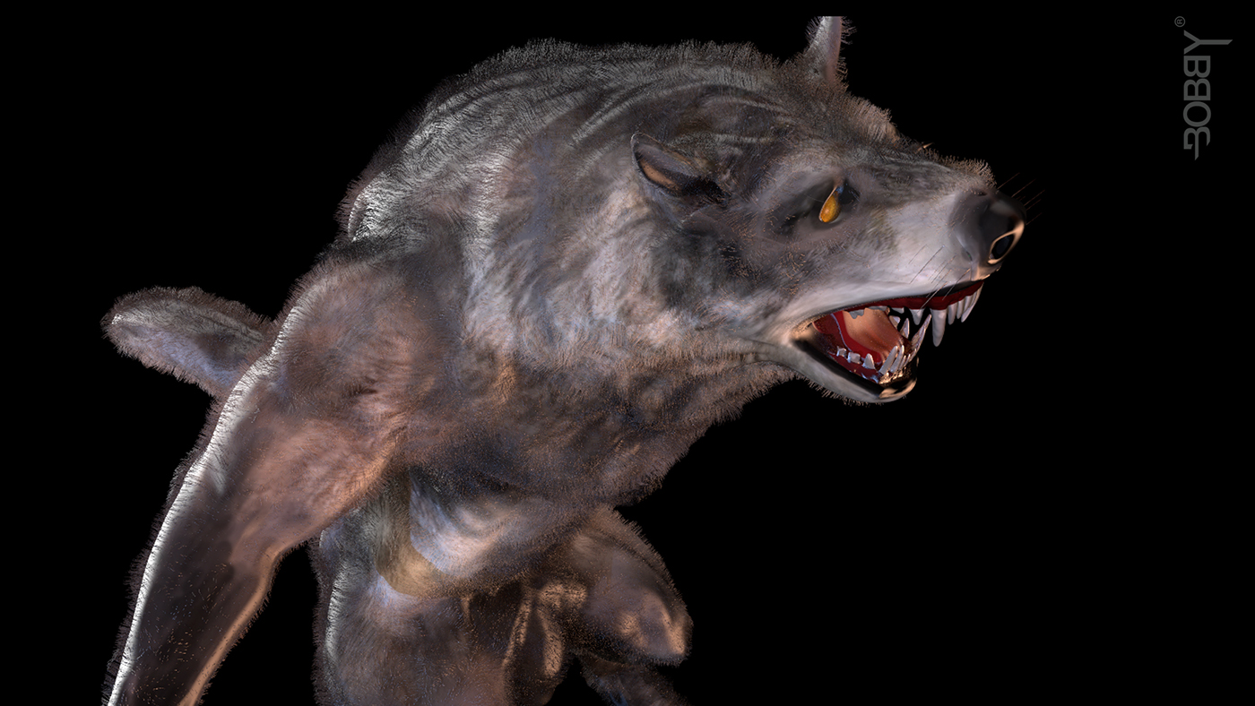 Wolfman 3D ILLUSTRATION 