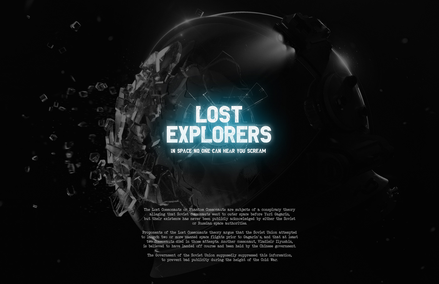 astronaut Space  lost EXPLORERS Lasek Render Helmet skull movie poster