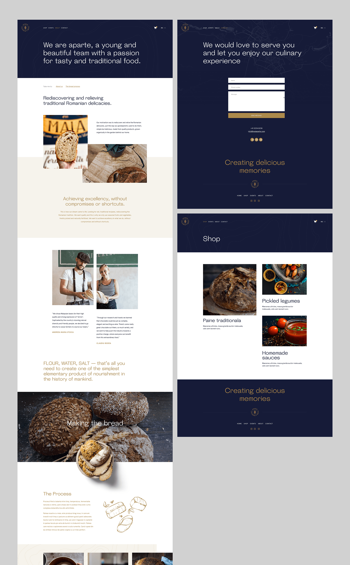 Website UI/UX Figma ux bakery desktop mobile Responsive landing page modern