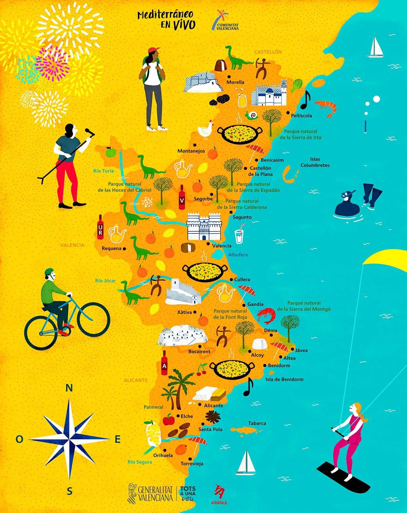 valencia spain map tourist