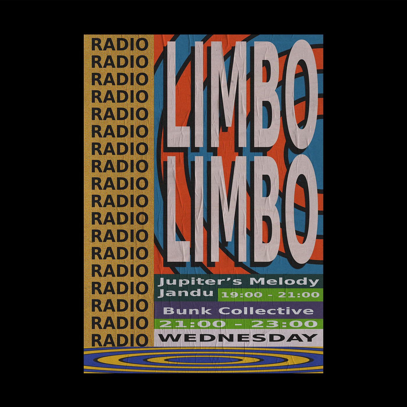 limbo radio manchester Radio poster experimental Retro vintage 80s 90s