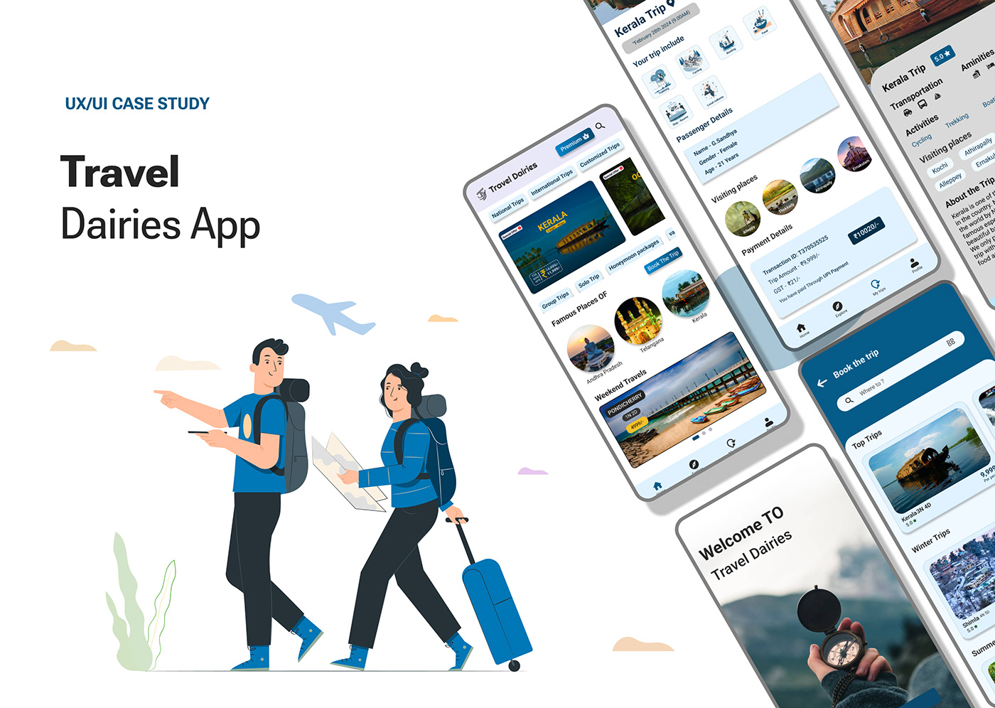 Travel CaseStudy UxUIdesign Mobile app user interface portfolio
