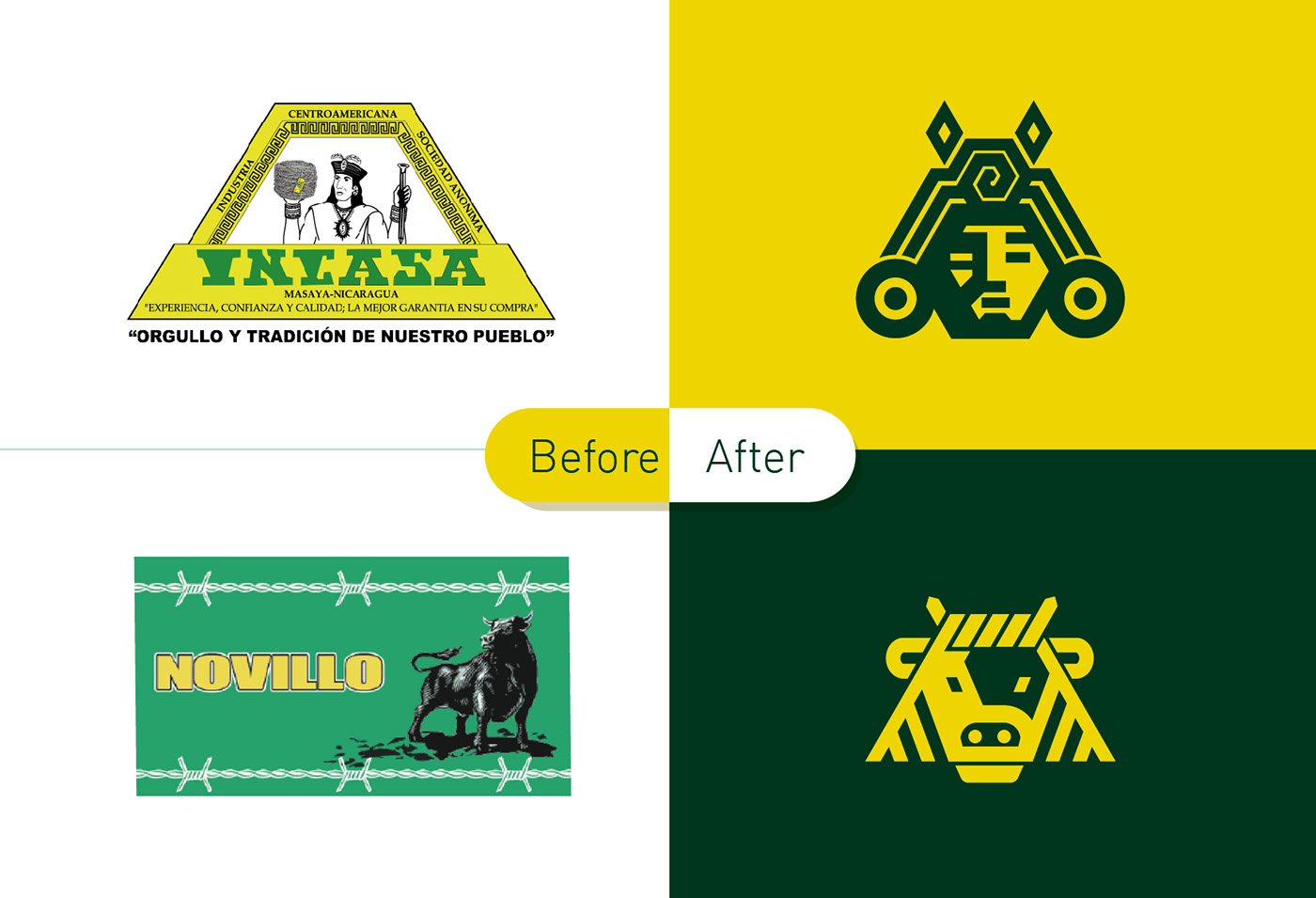 beforeandafter branding  logo Logotipo Icon icono Illustrator inca bull barbedwire peru