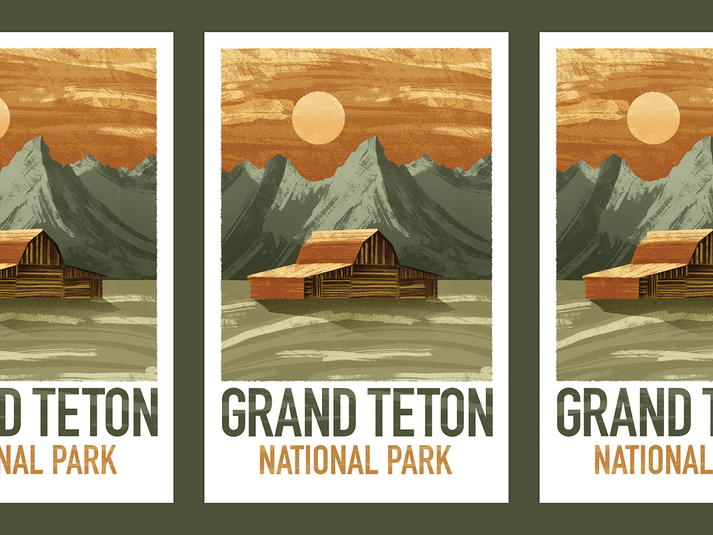 art Digital Art  digital illustration Drawing  ILLUSTRATION  national Park poster Procreate series