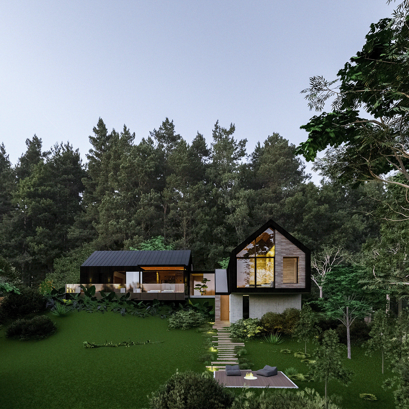 Outdoor Landscape architecture visualization 3D Render archviz interior design  CGI exterior