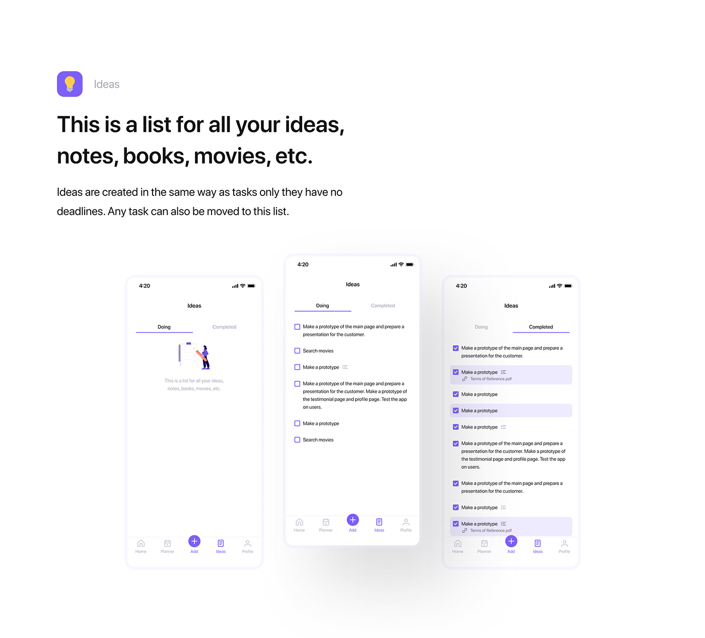 design ios iOS App Mobile app planner task planner ui design Usability UX design Web Design 