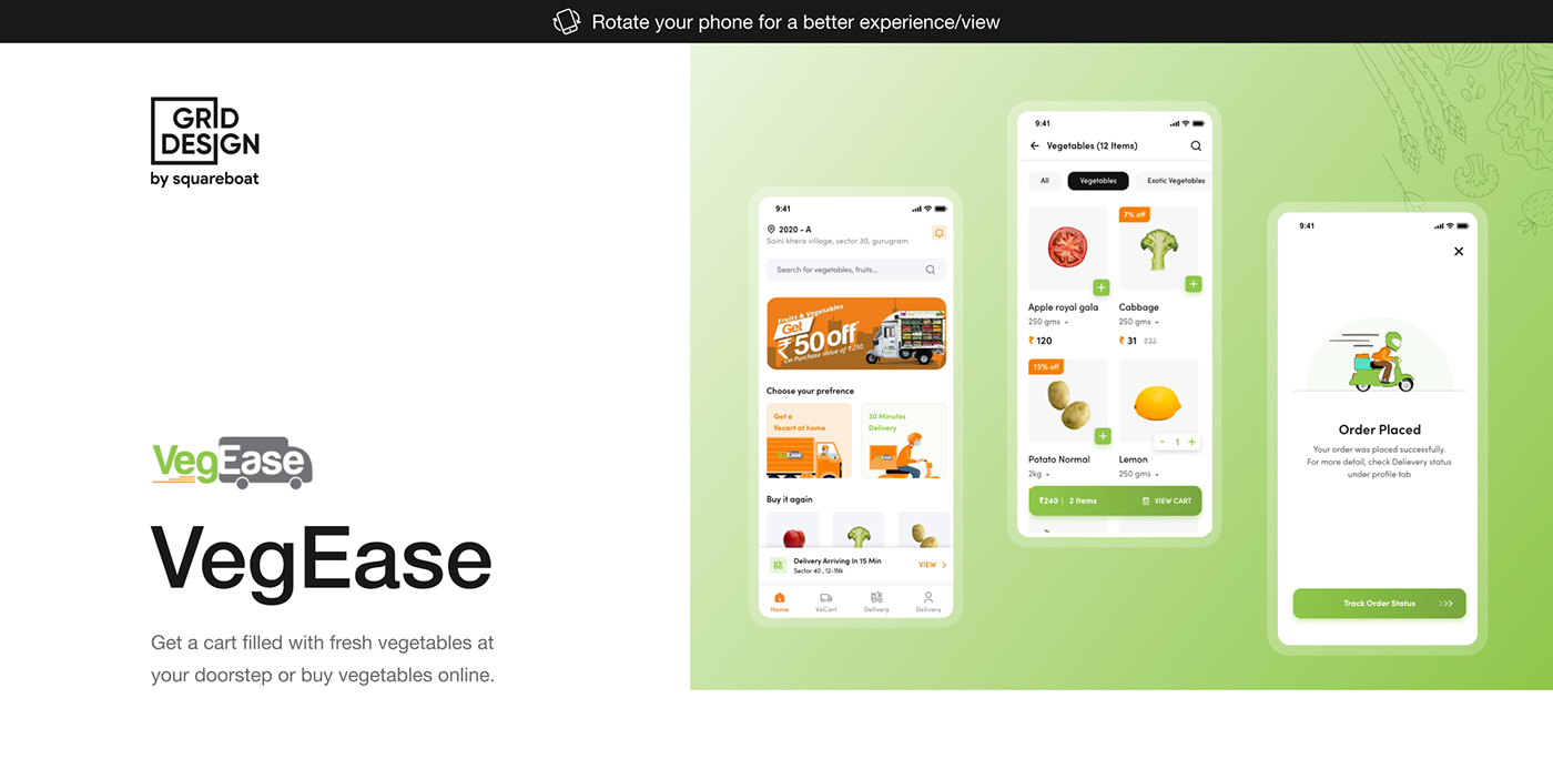 app design delivery Ecommerce Food  fresh fruits Grocery App hyperlocal UI/UX vegetables