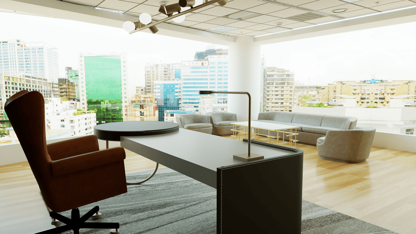 Office Design Office interior interior design  luxurious modern architecture visualization Render 3D Luxury office furniture