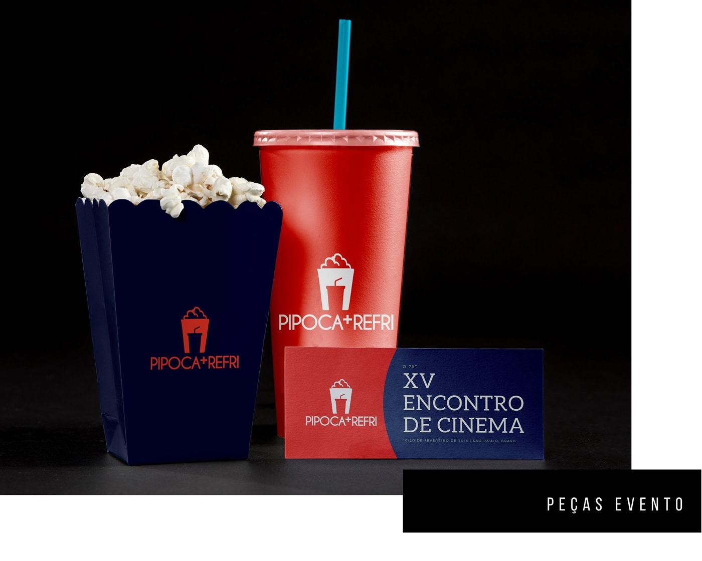 Blog branding  Cinema marca pipoca pop redesign refri