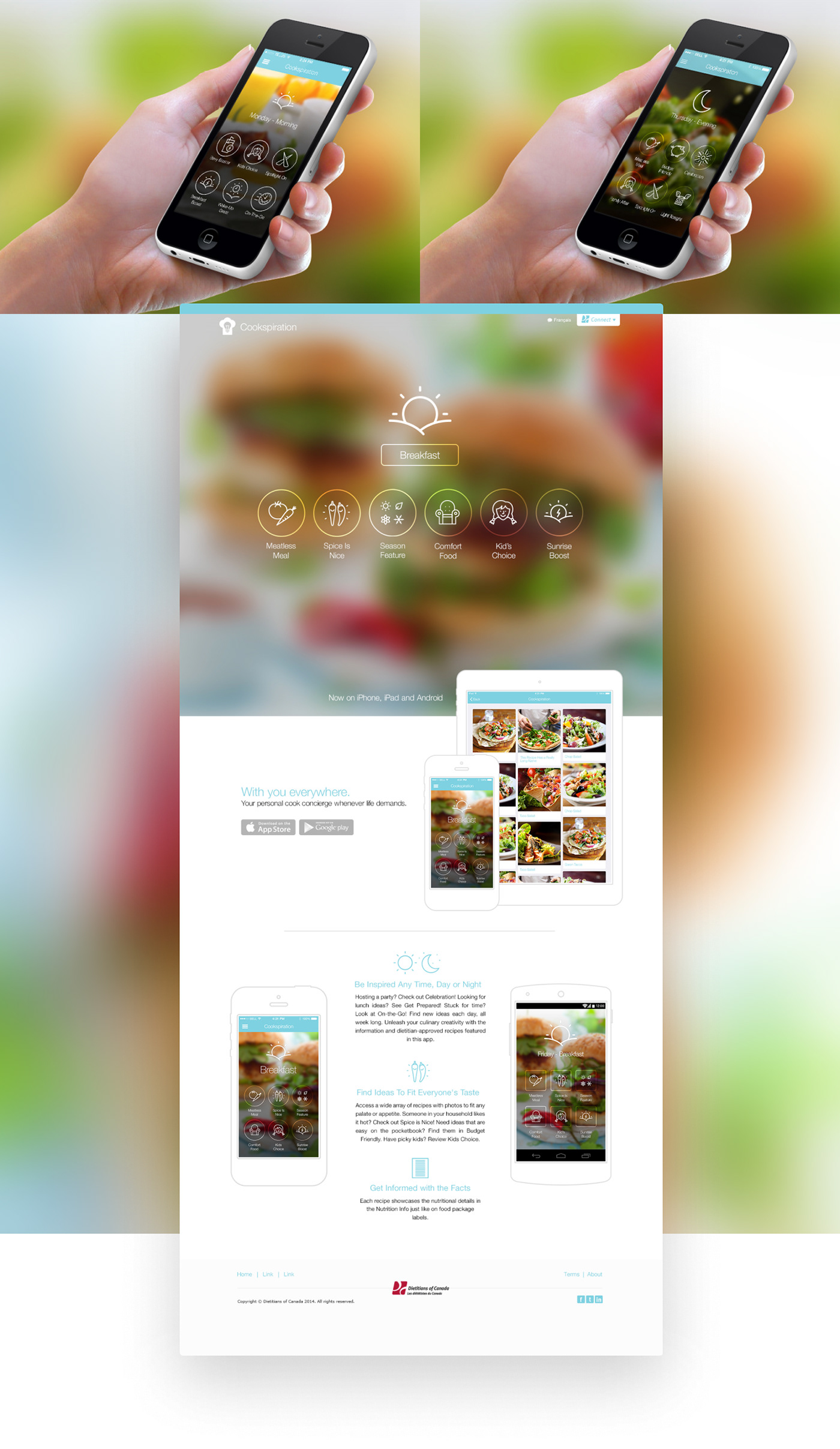android app cook ios mobile nutrition recipe UI ux Web