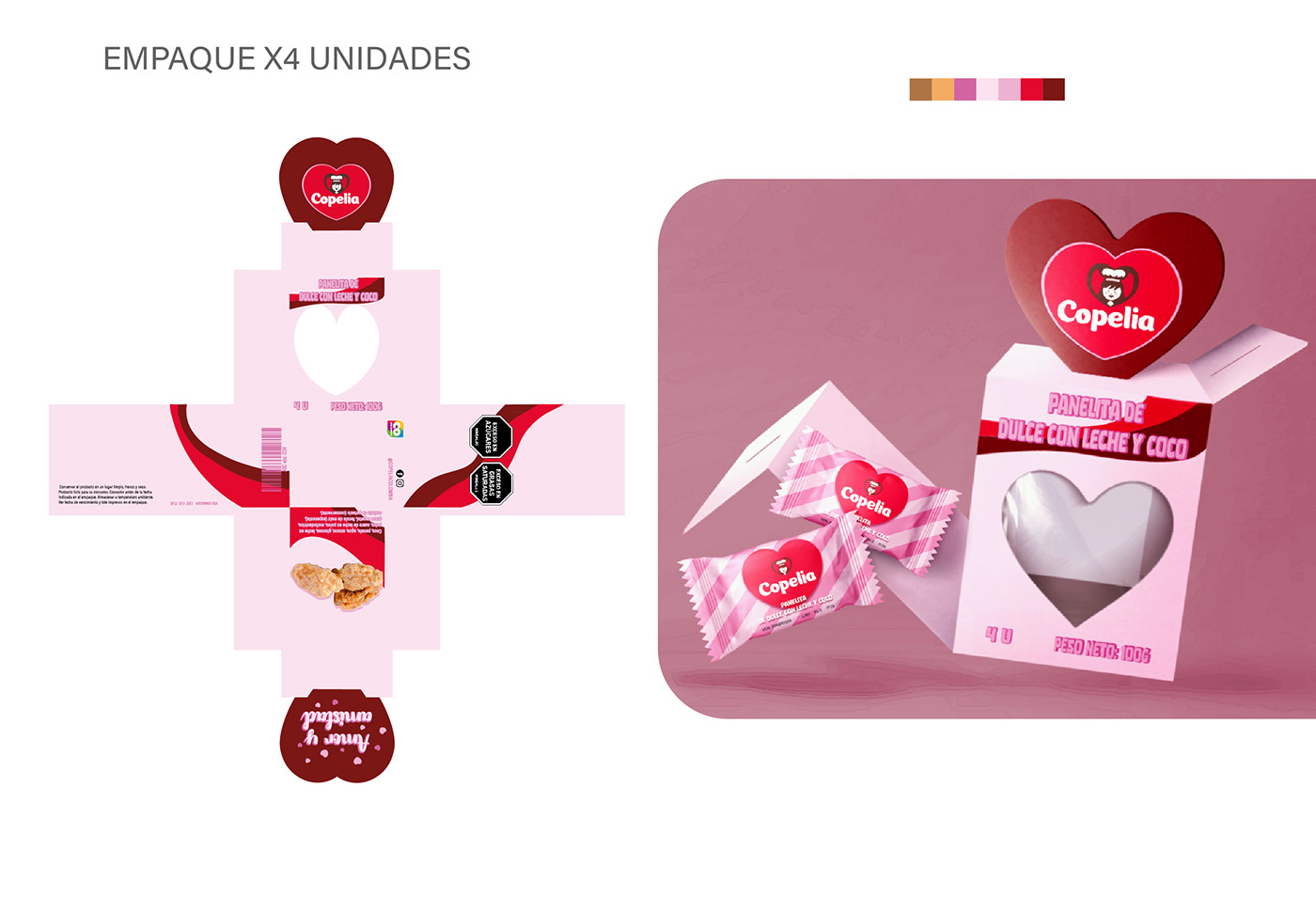 copelia brand identity branding  Packaging Valentine's Day Love Brand Design Graphic Designer marketing  