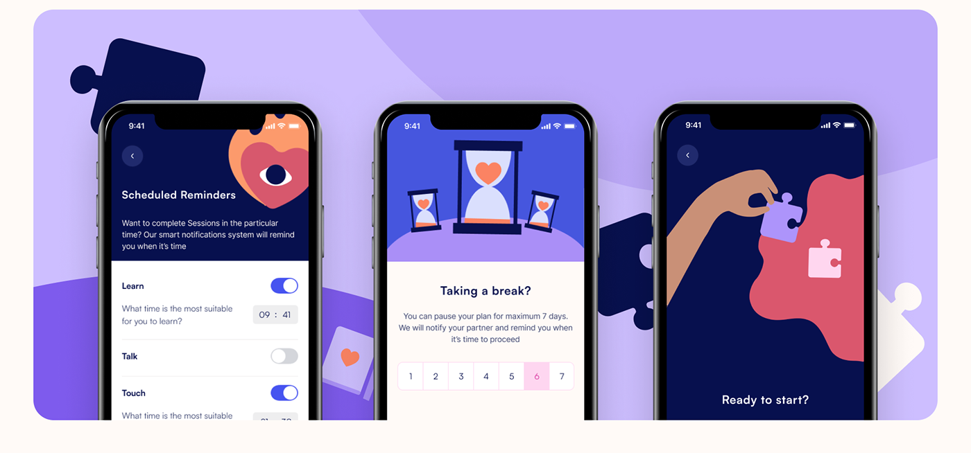 Health learning medical UI app background design mental mobile ux