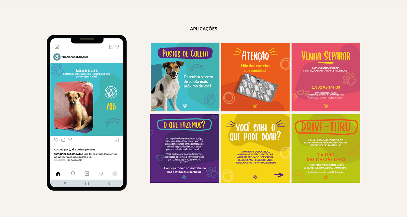 adobe illustrator brand identity branding  design design gráfico logo marketing   ong Pet Redes Sociais