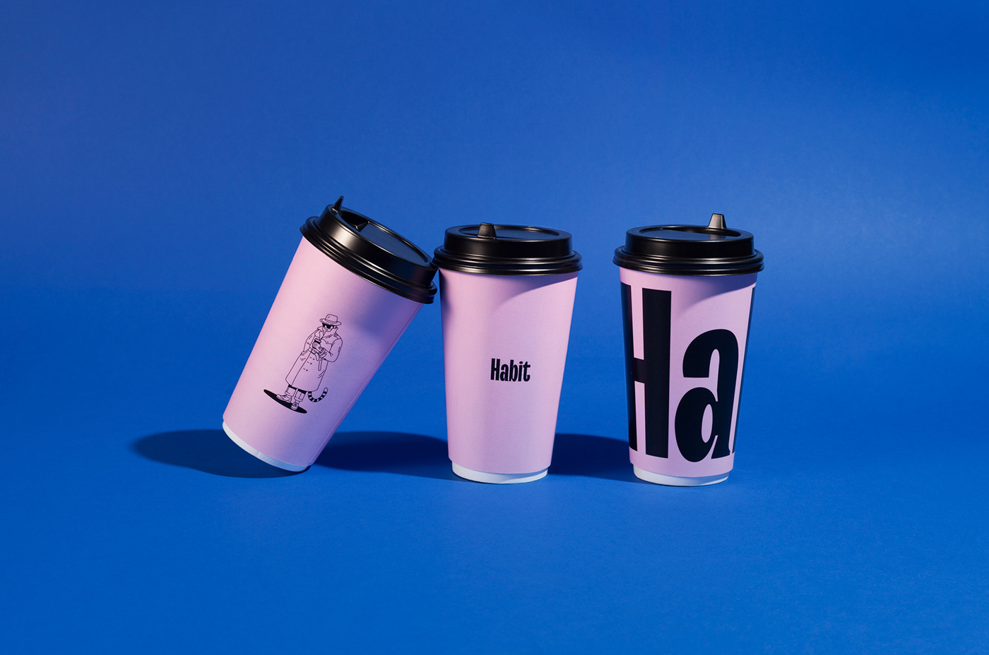 blue cafe Coffee fastfood Food  Packaging pink restaurant