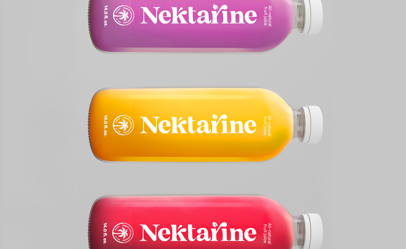 bar branding  juice logo Logo Design nectarine nektarine restaurant smoothie Tropical