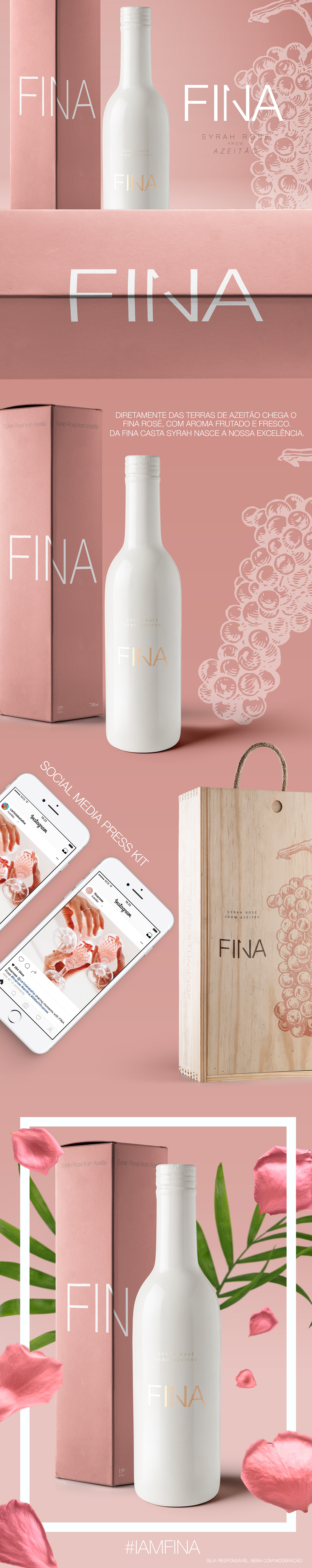 wine brand concept branding  design Packaging rose logo Advertising 