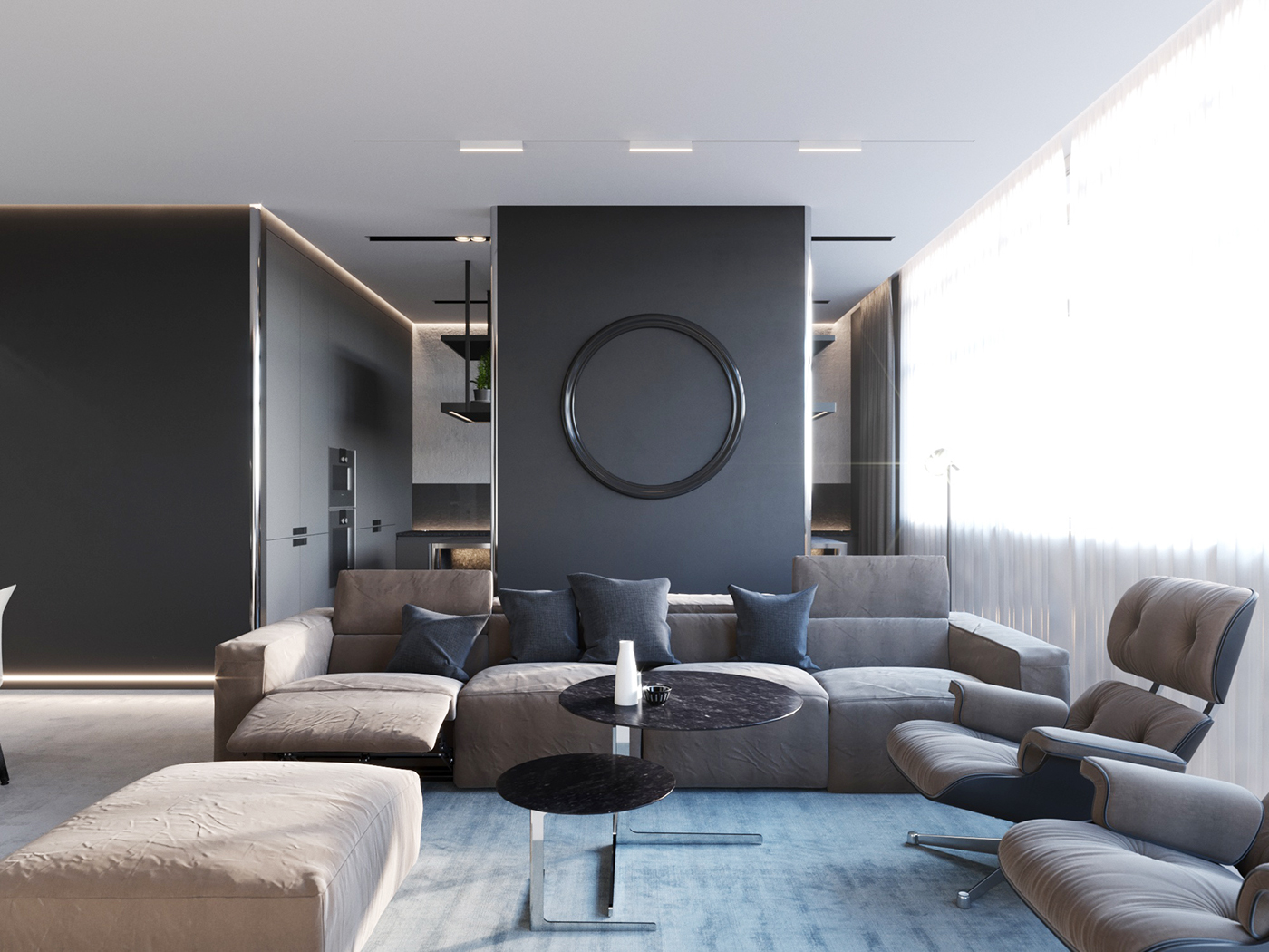 minimal minimalistic Style black flat elegance Interior Lamp