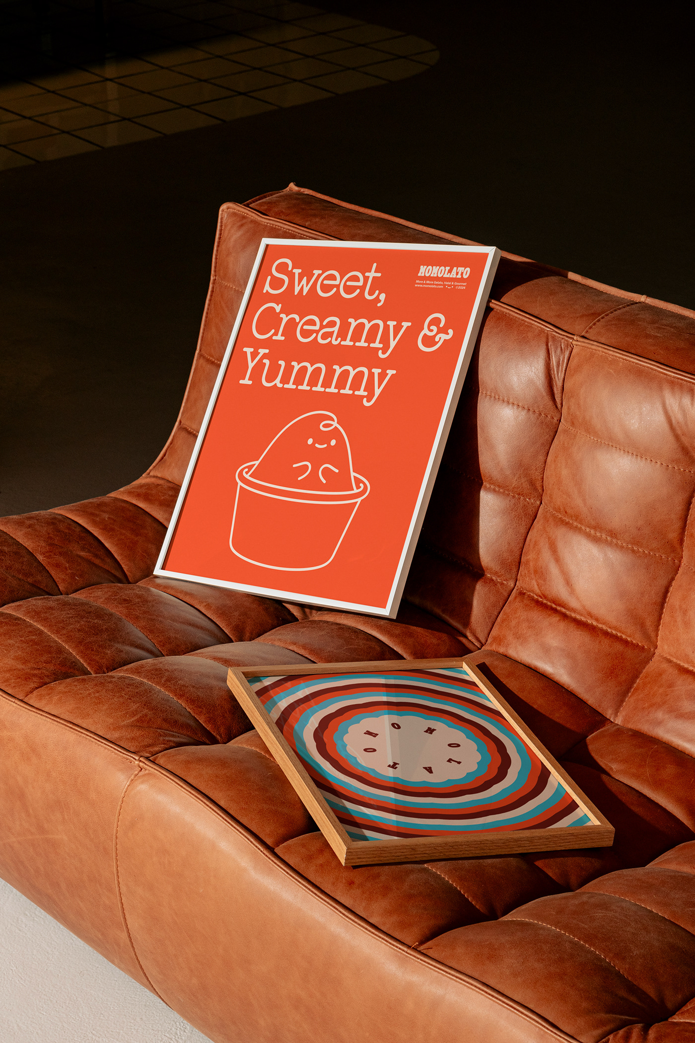 brand identity Logotype ILLUSTRATION  Character design  Gelato ice cream cafe dessert happiness joy