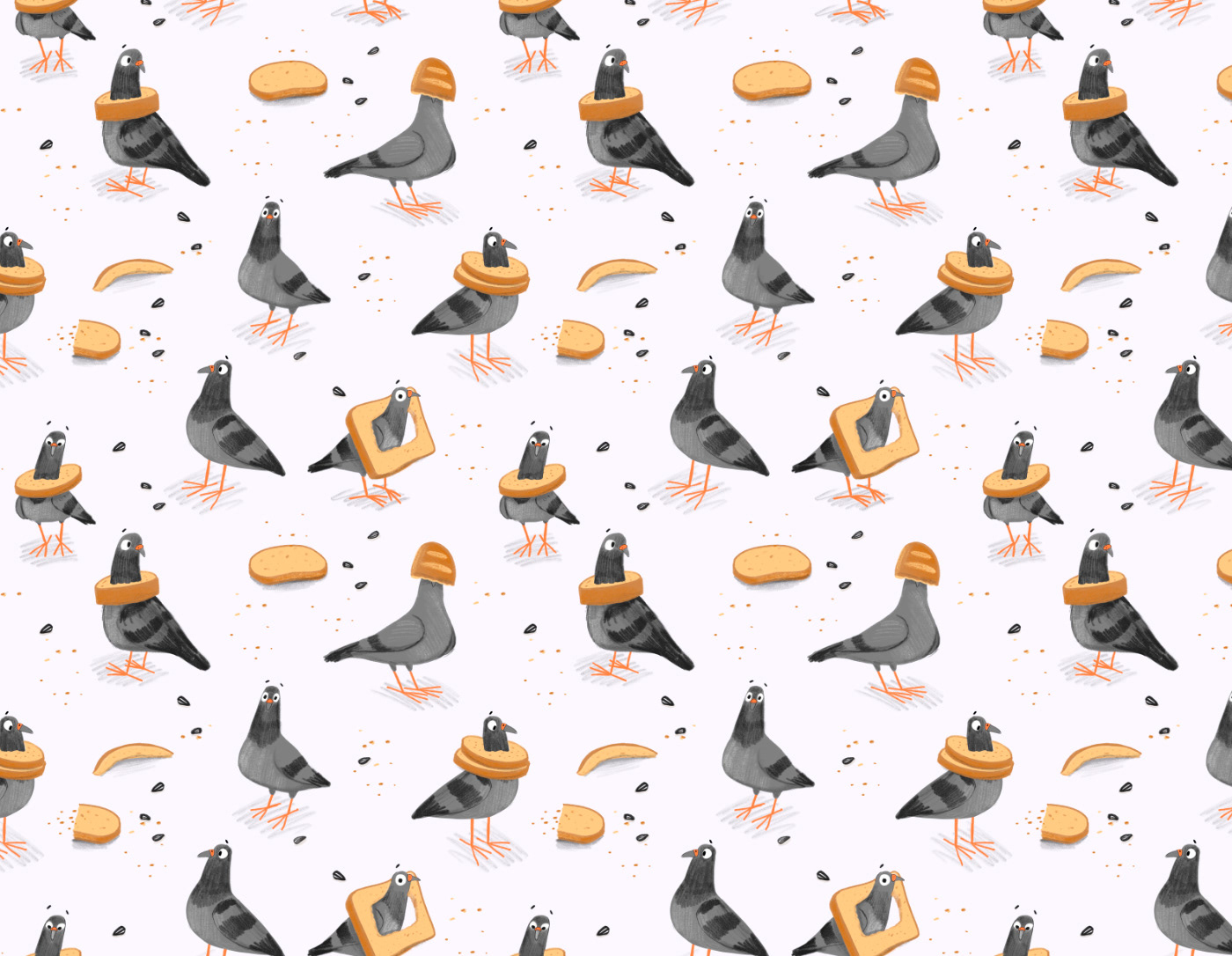 pattern textile design  pattern design  seamless background wallpaper texture pigeons ILLUSTRATION  fabric design