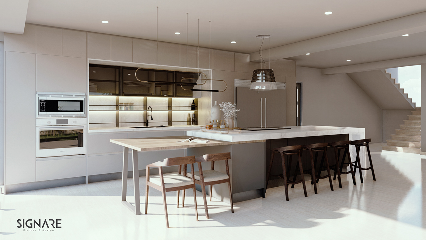kitchen design Interior architecture Render visualization interior design  modern 3D SketchUP lumion