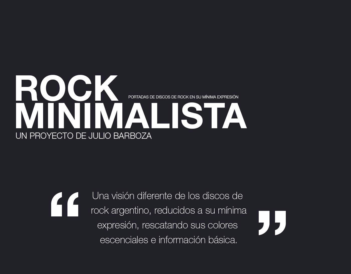 diseño gráfico vinilos portadas Minimalista fadu uba Behance argentina cover design rock