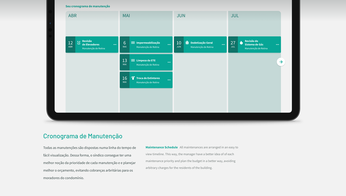 app building dashboard maintenance management research timeline user case Web Interface