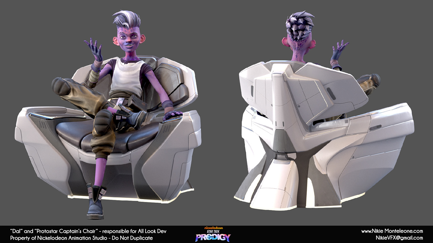 animation  Character dal Mari nickelodeon Paramount purple skin Star Trek stylized Substance Painter