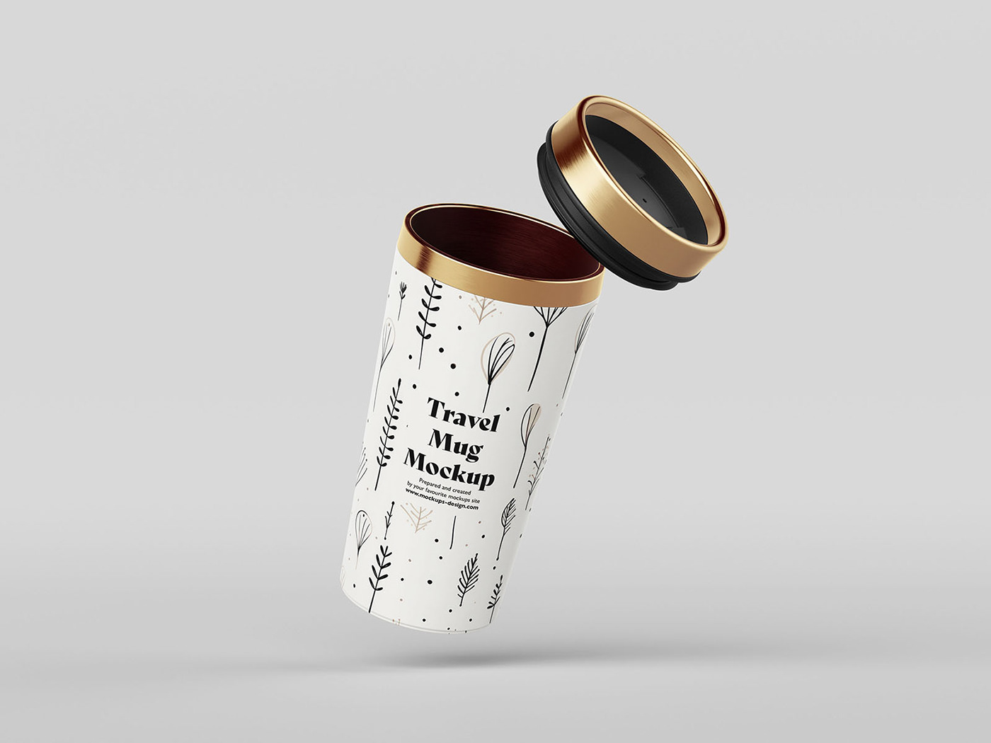 Travel Mug  Packaging brand logo cup Mockup download template psd
