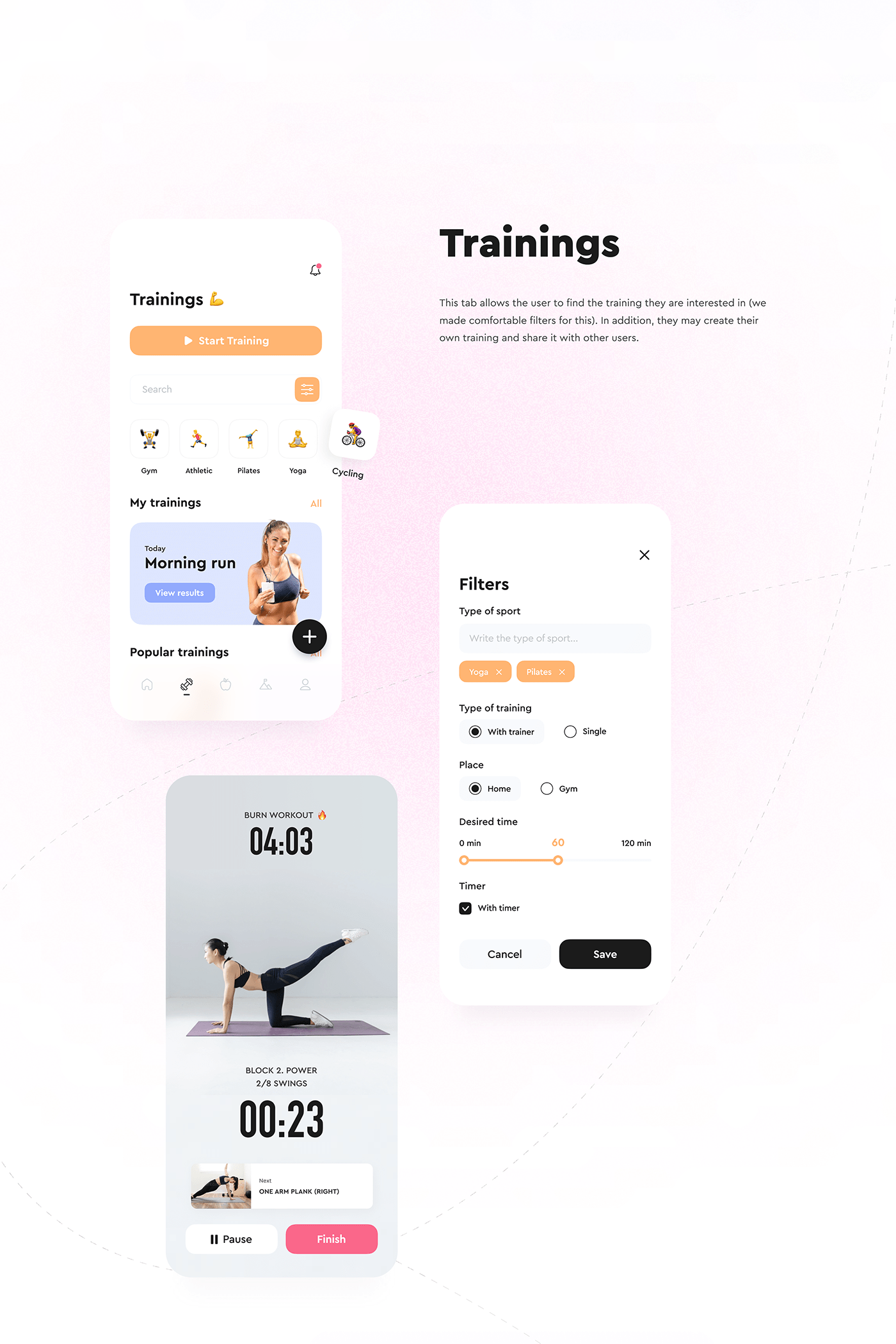 brand identity fitness fitness app Interface ios logo service typography   ui design ux