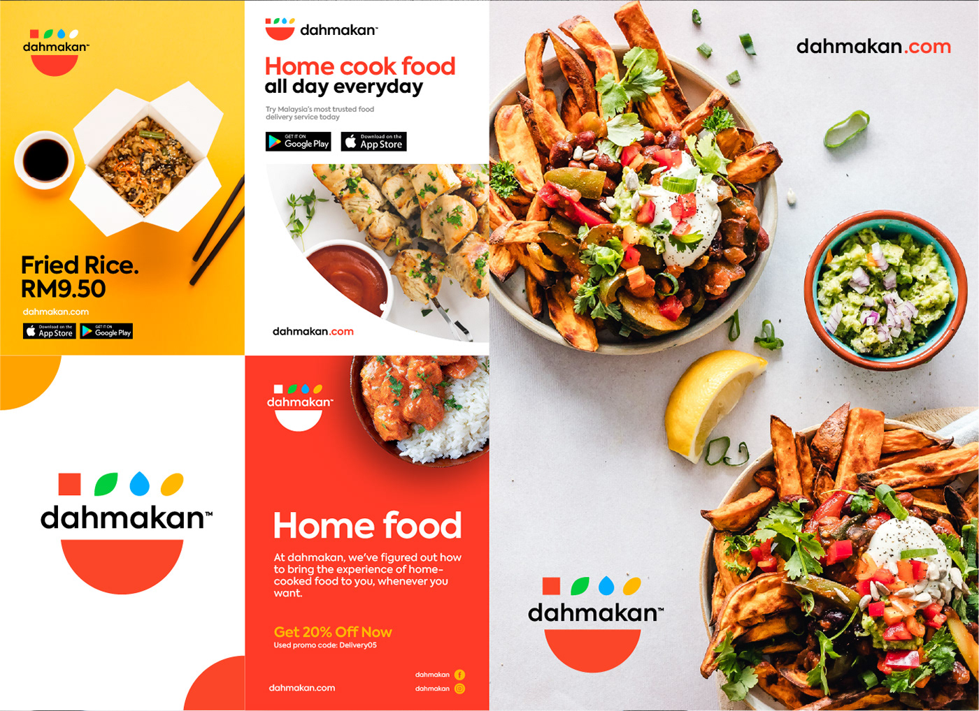 branding  dahmakan rebranding Food  logo dahmakan branding food branding food logo food design Logo Design
