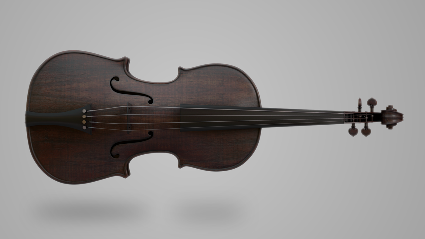 Musical Instrument Violin music artwork Digital Art  3D Render visualization modern cinema 4d