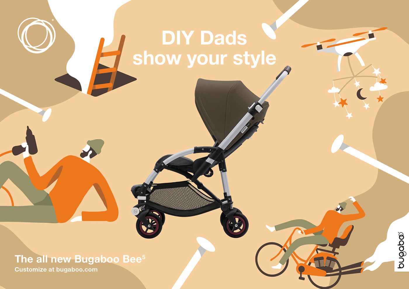 animation  ILLUSTRATION  parents stroller personality colour Style