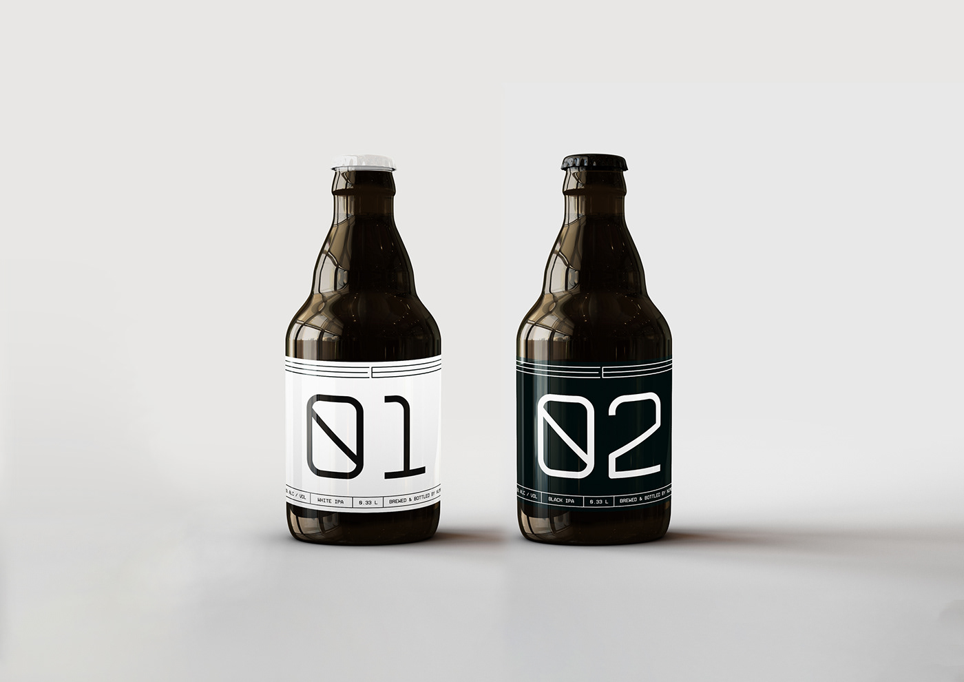 beer numbeer beerdesign Packaging beerpackaging One black White minimal kolcsarzsolt