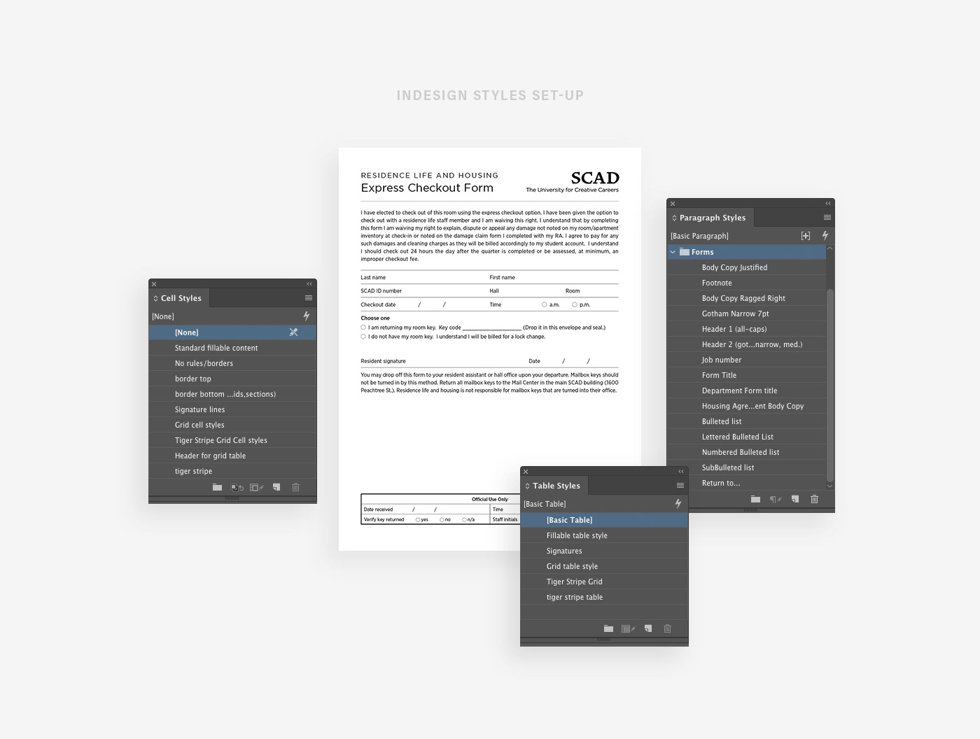 Forms interactive print Form University college system styleguide Style Guide form design
