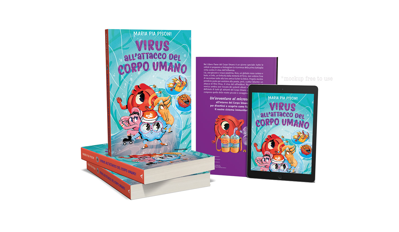 Bacteria children illustration corpo umano Human Body kidlit virus children's book libri per ragazzi mondadori ramona bruno
