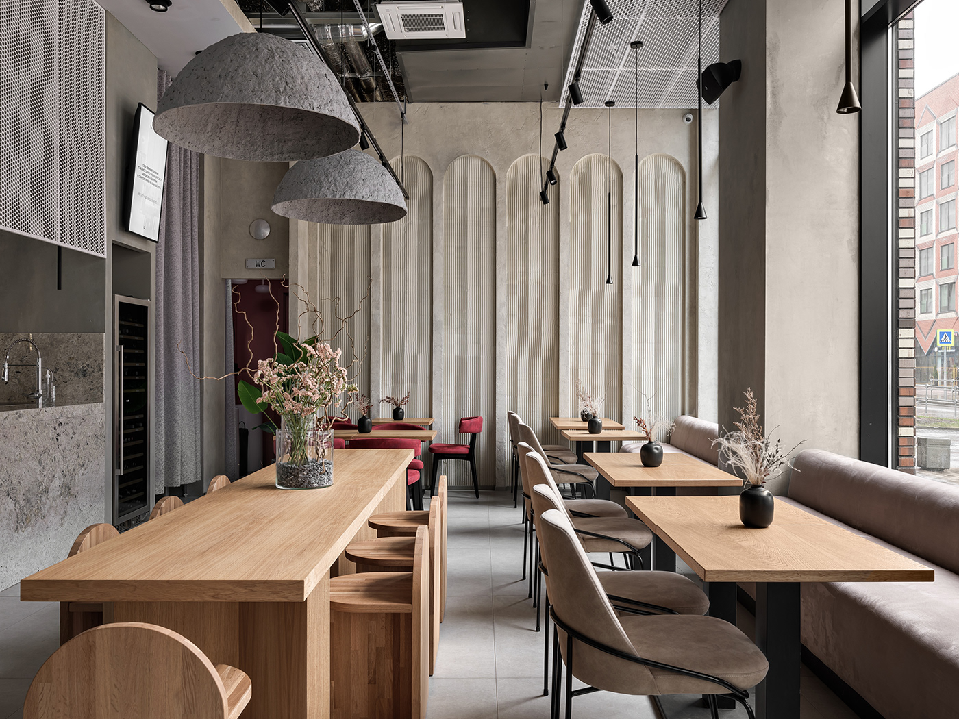 architecture bar bistro cafe cozy interior design  modern restaurant warm wooden